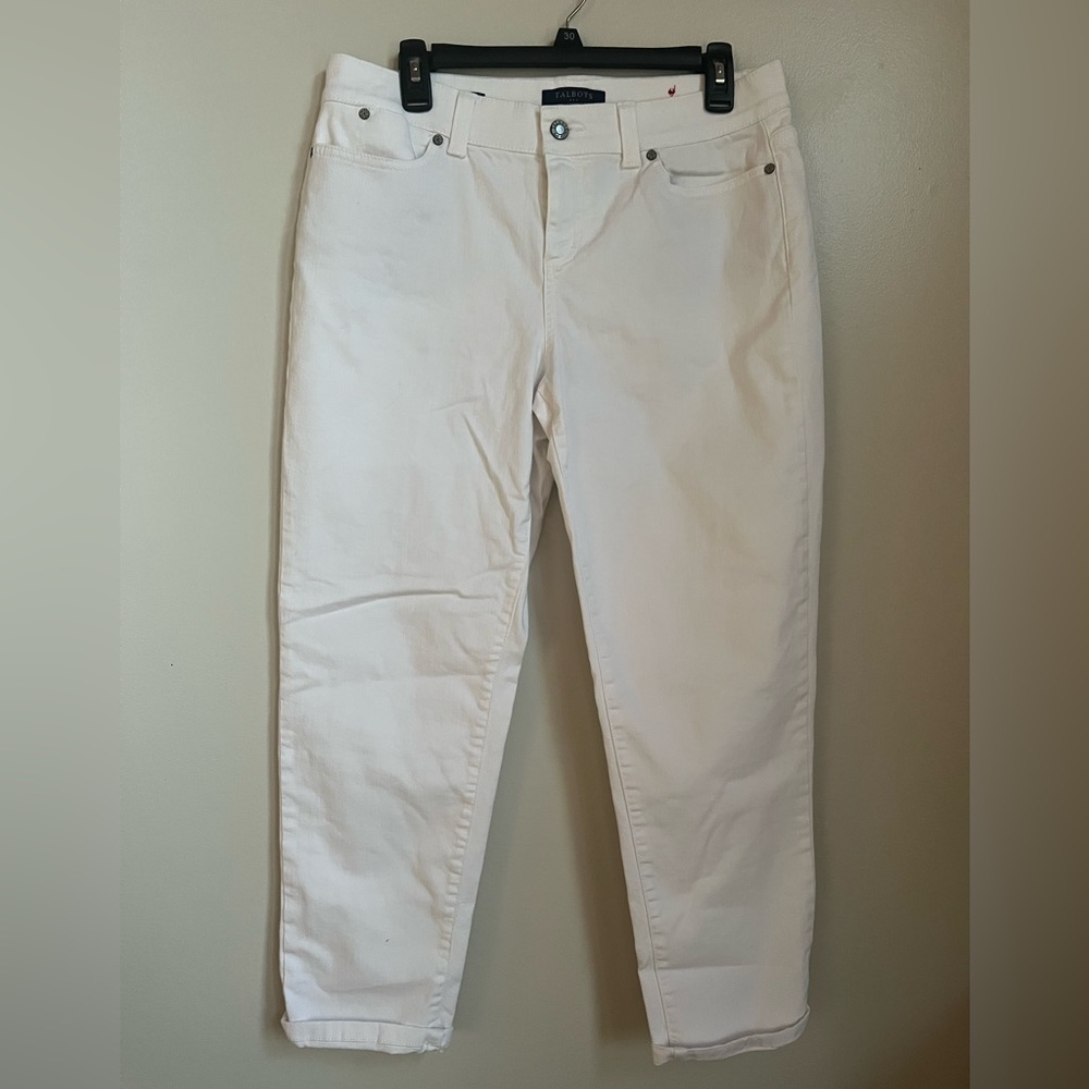 Talbots - simply flattering 5 pocket white jeans